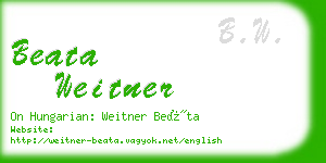 beata weitner business card